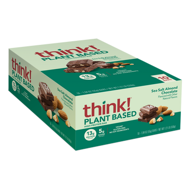 Plant-Based High Protein Bar, Sea Salt Almond Chocolate